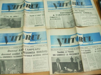Ziare Viitorul PNL 1990 17 numere martie - mai foto