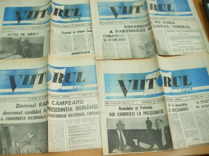 Ziare Viitorul PNL 1990 17 numere martie - mai
