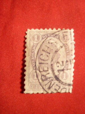 Timbru 1 Gulden 1896 violet Fr. Josef Austria , stamp. foto