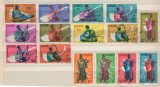 Serie 15 timbre Guineea 1962, Africa de sud, Oameni