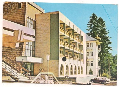 carte postala(marca fixa)-SLANIC MOLDOVA-Vila Flora foto