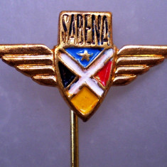 I.014 INSIGNA STICKPIN BELGIA AVIATIE SABENA L23mm