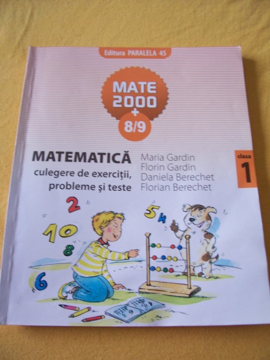 MATEMATICA CLASA A 1 A - MARIA GARDIN , DANIELA BERECHET ,