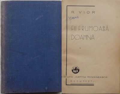 R. Vior, Fii frumoasa doamna, 1938 foto