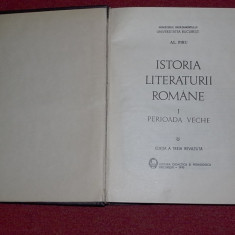 Istoria Literaturii Romane - Al. Piru (Perioada veche)