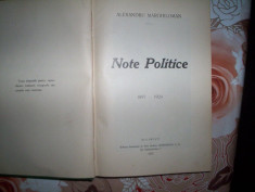 Alexandru Marghiloman-NOTE POLITICE(volumul 1-an 1927)- foto