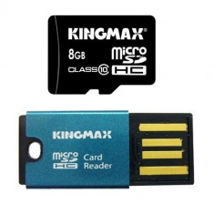 Card memorie Kingmax MicroSDHC 8GB Class 10 (Card Reader USB) foto