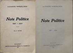 Alexandru Marghilorman , Note politice ; Jurnal , 1917 - 1918 , 1927 , prima editie foto