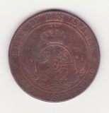 MONEDA SPANIA - 5 CENTIMOS DE ESCUDOS 1867 - MAI RARA, Europa