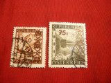 *Serie Uzuale Supratipar 1947 Austria 2 val.stamp., Stampilat