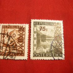 *Serie Uzuale Supratipar 1947 Austria 2 val.stamp.