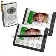 Video Interfon 2in1 Color LCD 2 monitoare 7&amp;quot; +camera supraveghere foto