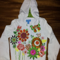 SH: Bluza trening bumbac cu gluga, fete 5-6 ani de la Children Place, ca noua