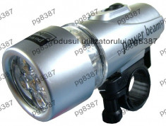 Lanterna cu suport de prindere, pt biciclete, 5 LED-uri-3375 foto