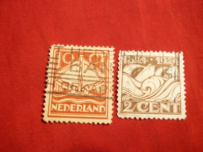 Serie- 100 Ani Vapoare de Salvare 1924 Olanda ,2 val.stamp. foto