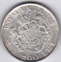 6.Romania,200 lei 1942, argint 6 grame,0.835,XF++ foto