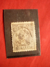 Timbru 25 C violet inchis 1891 Olanda ,R.Wilhelmina ,stamp. foto