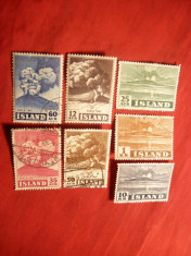 Serie- Vulcani - Eruptii 1948 Islanda ,7 val.stamp. foto