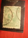 Timbru 20 C verde 1891 Olanda- R.Wilhelmina , stamp.