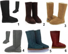 Cizme Tip UGG Australia Piele Naturala Intoarsa - Clasic Inalt - Classic Tall foto