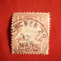 Timbru 1 Marca 1881 Bavaria , stamp.