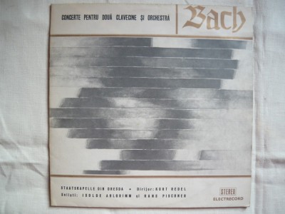 Bach - Concerte pentru doua clavecine si orchestra- (Isolde Ahlgrimm si Hans Pischner) - VINIL foto