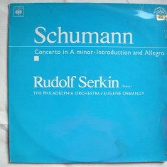 Schumann - Concertul in A minor pentru pian si orchestra op. 54 - (solist Rudolf Serkin) - VINIL