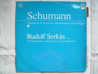 Schumann - Concertul in A minor pentru pian si orchestra op. 54 - (solist Rudolf Serkin) - VINIL foto