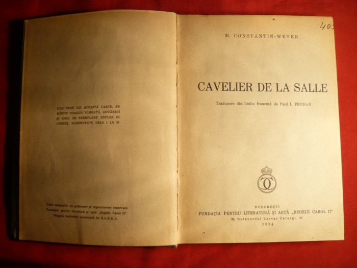 M.Constantin-Weyer - Cavelier de la Salle - Ed. 1934