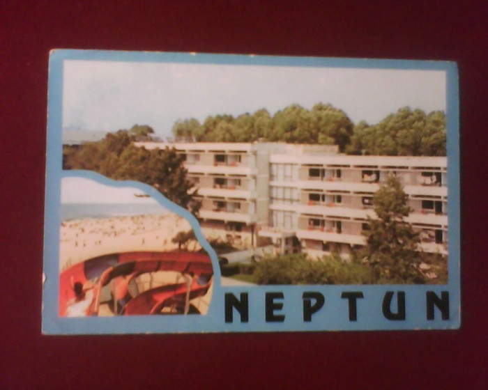 Carte postala ilustrata, 1988, scrisa,necirculata, Hotel Dacia, statiunea Neptun