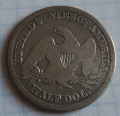 Half dollar 1854 USA, argint foto