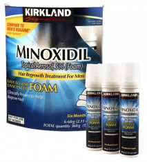 Minoxidil 5% Kirkland SPUMA impotriva caderii parului - Pachet 3 LUNI foto