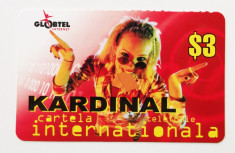 CARTELA ROMANIA KARDINAL GLOBTEL 3 $ - DE COLECTIE ** foto