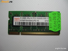 MEMORIE LAPTOP 2 x 512 DDR2 foto