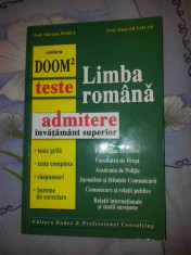 Limba Romana - Admitere inv. Superior - teste + explicatii foto