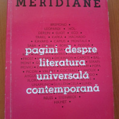 Meridiane. Pagini despre literatura universală contemportană.- A.E. Baconsky