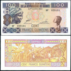 GUINEA- 100 FRANCS 2012-NEW-UNC!! foto