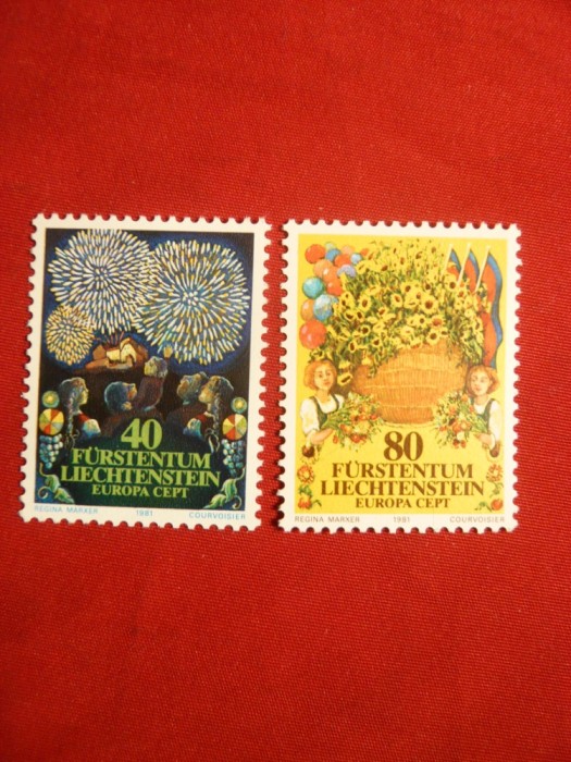 Serie- Europa CEPT 1981 Liechtenstein , 2 val.