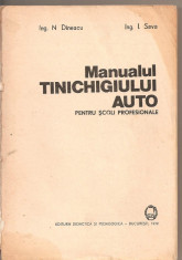 (C1928) MANUALUL TINICHIGIULUI AUTO DE N. DINESCU SI I. SAVA, EDP, BUCURESTI 1979 foto