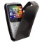 Toc/Etui Piele Eco+Folie Protectie Ecran-Negru-HTC ChaCha cha cha -