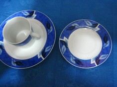 121-Set de 6 persoane pentru ceai sau cafea Domestic Laguna din portelan.