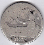 2.Spania UNA PESETA 1870 argint 5 gr. 0.835, RARA