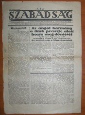 Pagina ziar Szabadsag - Oradea 1935 foto