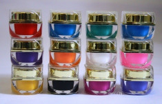 Set 12 geluri colorate mate OFERTA!!!, geluri uv color, geluri pt manichiura french, modele pe unghii false, gel unghii foto