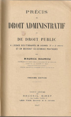 Maurice Hauriou - Precis de Droit Administratif et de Droit Public - 1927 foto