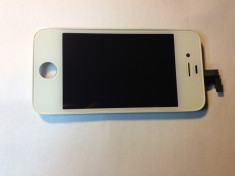 TouchScreen Digitizer LCD Display Rama Geam Apple iPhone 4 White Original foto