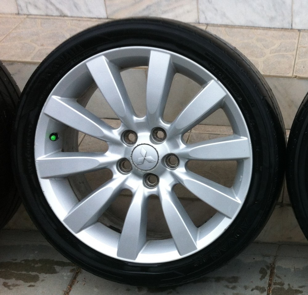 4 Jante Originale 18" Mitsubishi Lancer BONUS 4 anvelope vara, prezoane si  roata de rezerva | arhiva Okazii.ro