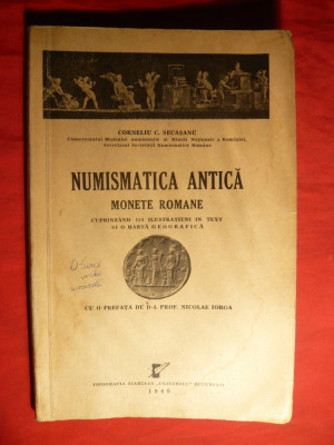 C.C.Secasanu - Numismatica Antica- Monete Romane -Ed.I -1940 foto