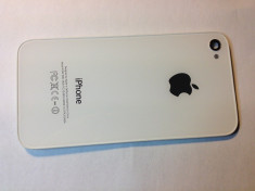 Carcasa Capac Spate Apple iPhone 4 White Original foto