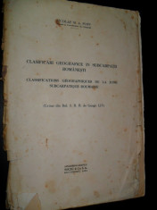 Nicolae M. A. Popp- Clasificari geografice in subcarpatii romanesti foto